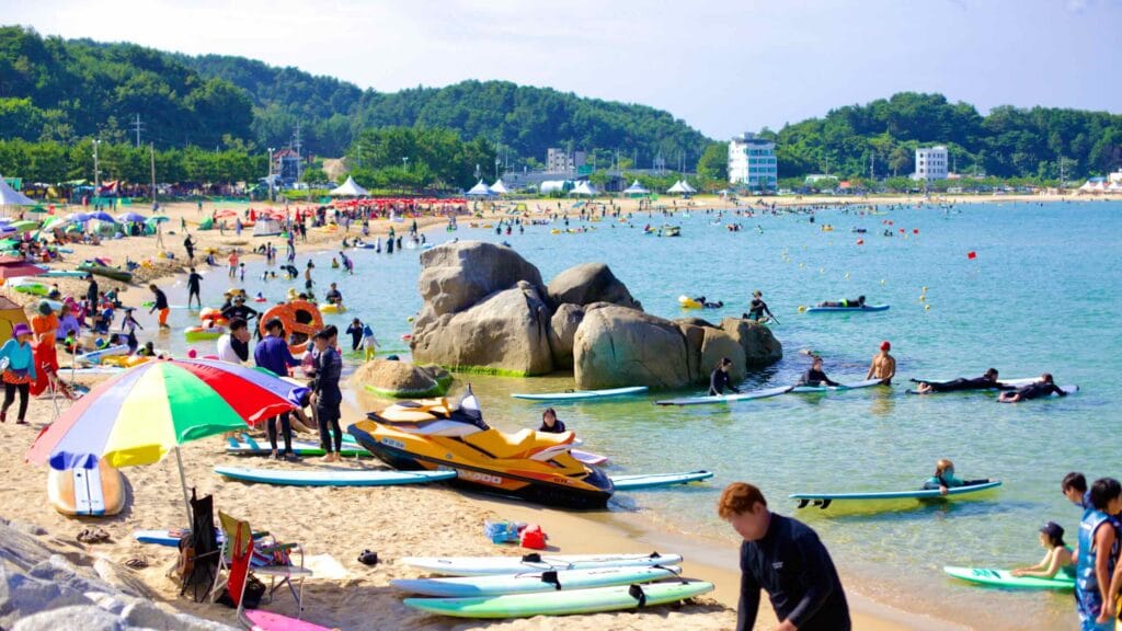 crowded beach