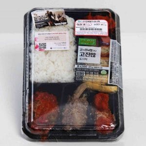 A picture of a lunchbox from a Korean convenience store.