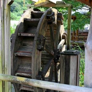 A picture of a waterwheel in Andong Hahoe Folk Village (안동하회마을) along the Nakdong River in Andong City, South Korea.
