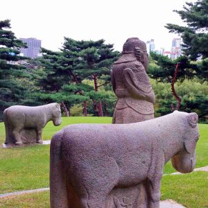 The Royal Tombs Seonjeongneung sits in the Gangnam District in Seoul.