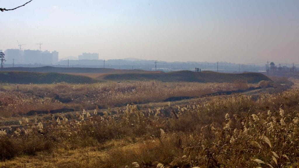 Jeongbukdong Toseong Fortress, an ancient earthen fortification near Cheongju City.