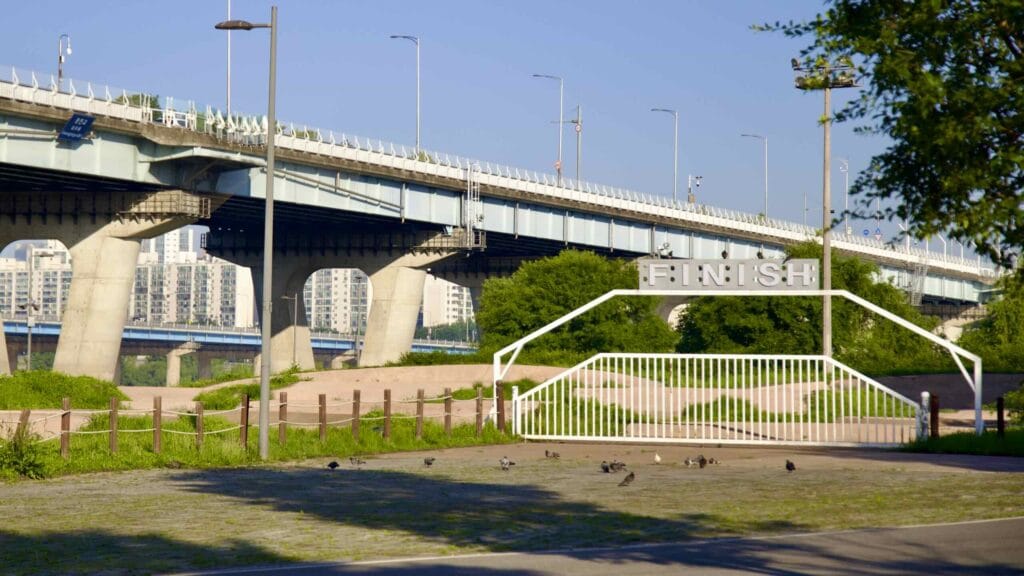 A picture of Gwangnaru Bicycle Park in Gwangnaru Hangang Park (광나루한강공원) in Seoul, South Korea.