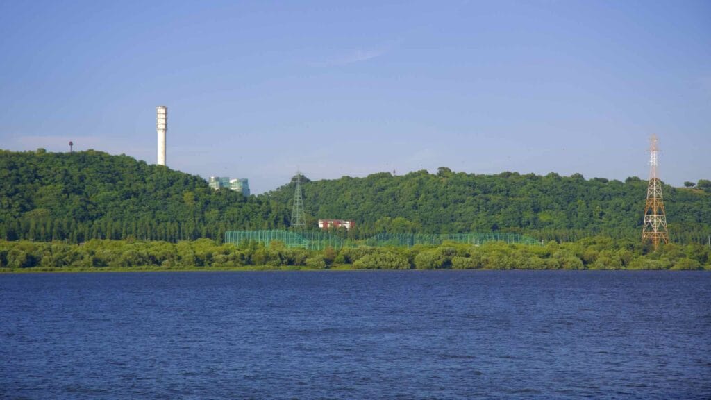 A picture of Haneul Park and Noeul Park in World Cup Park (월드컵공원) in Seoul, South Korea.