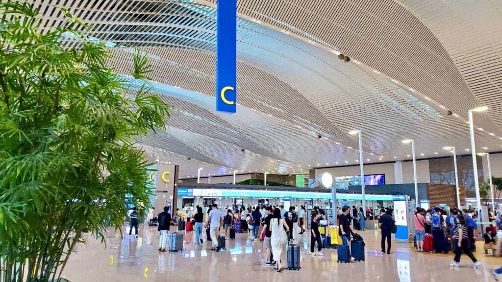 A picture of Terminal 2 at Incheon International Airport in Incheon, South Korea.