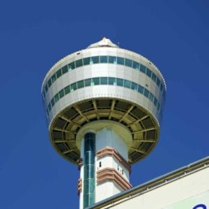 A picture of Guri Tower (구리타워) near the Hangang Bike Path in Guri City, South Korea.
