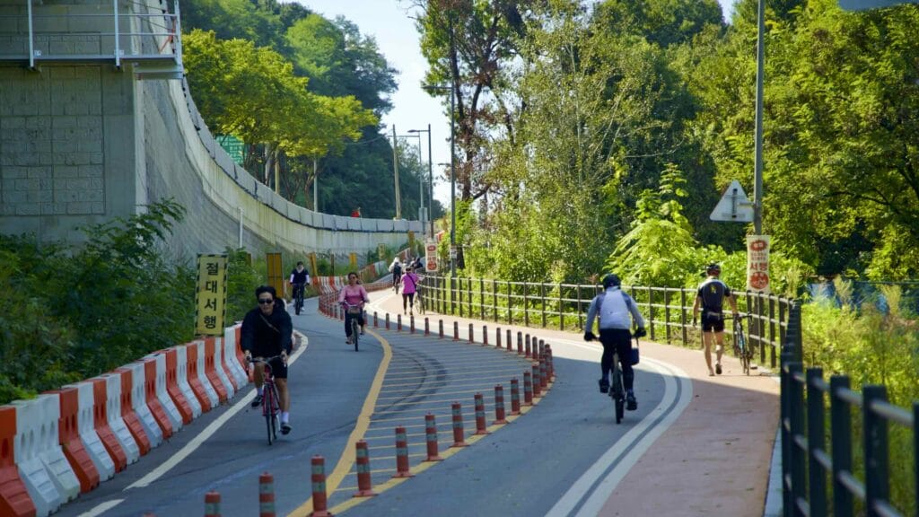A picture of Amsa Pass (암사고개) in Gwangnaru Hangang Park (광나루한강공원) in Seoul, South Korea.
