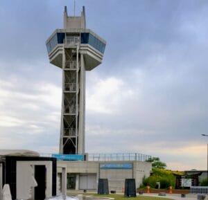 The Geumgang Cultural Center observation tower provides panoramic views of the Geum River.
