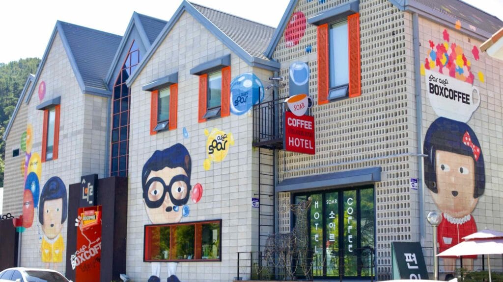 cartoon murals