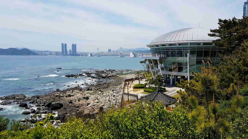 Dongbaek Island near Haeundae Beach in Busan City.
