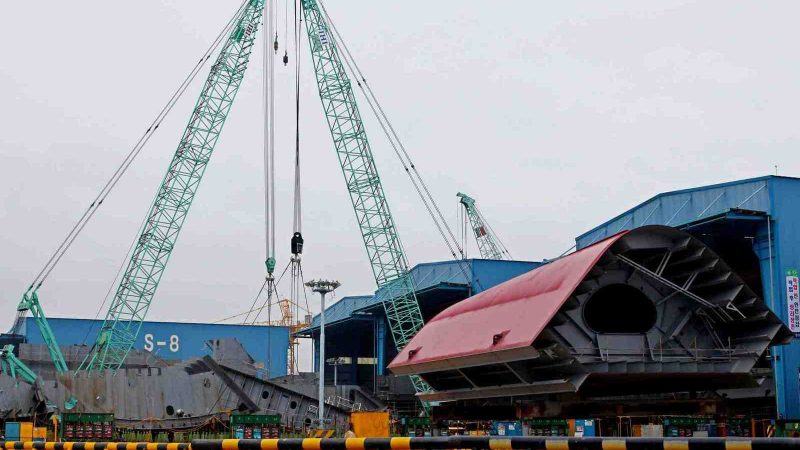 Shipyards in Pohang City.