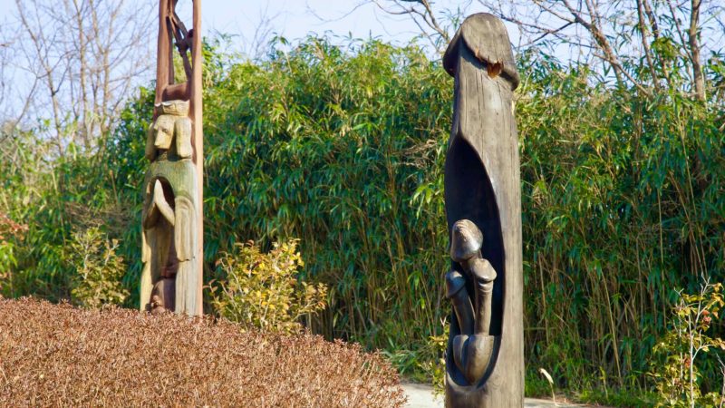 The intriguing wooden phallic sculptures at Haesindang Park, often humorously termed "Penis Park," reflect the area's unique folklore and fishing heritage.