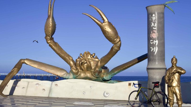 A picture of Golden Snow Crab Pyeonghae Park in Uljin County, South Korea.