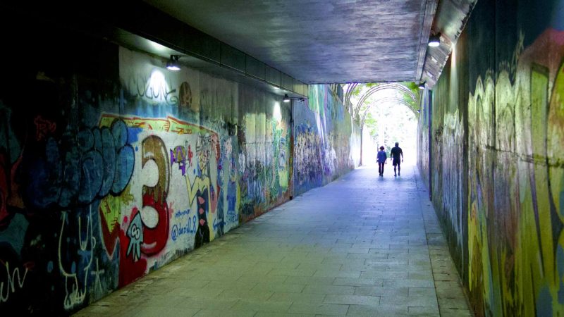 A picture of Apgujeong Rabbit Cave (압구정 토끼굴) in Jamwon Hangang Park (잠원한강공원) in Seoul, South Korea.