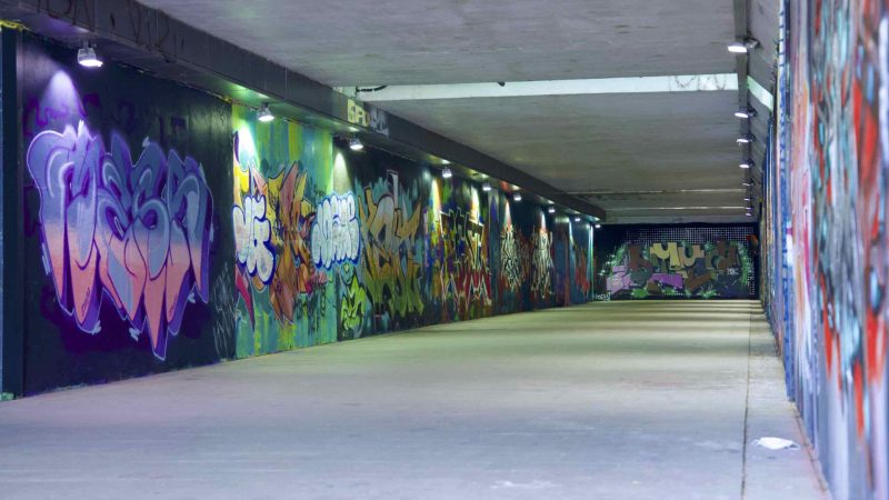 A picture of Apgujeong Rabbit Cave (압구정 토끼굴) in Jamwon Hangang Park (잠원한강공원) in Seoul, South Korea.