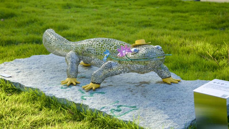 A picture of Han River "Heung" Project sculptures in Jamwon Hangang Park (잠원한강공원) in Seoul, South Korea.