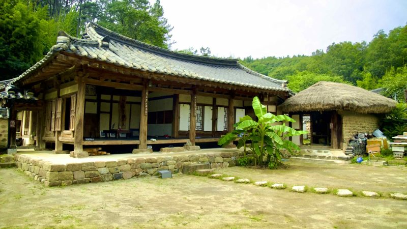 A picture of Myogol Village (묘골마을) near the Nakdonggang Bike Path.