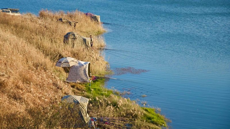 A picture of the Nakdong River along the Nakdonggang Bike Path in Sangju City, South Korea.