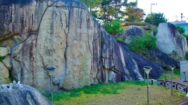 Serene Buddha carving, a historical find near Nakdan Weir.