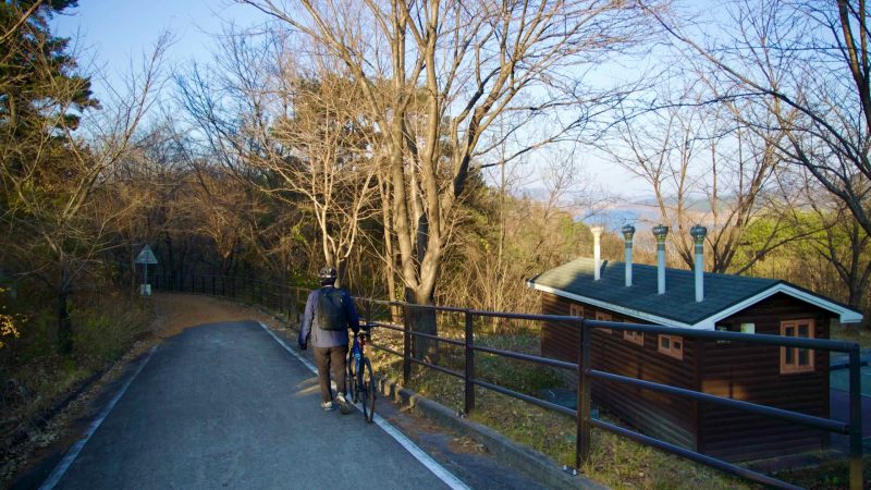 A picture of the Nakdonggang Bike Path in Sangju City, South Korea.