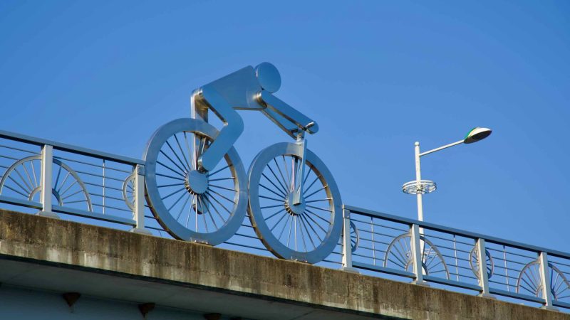A picture of Sangju Bicycle Museum (상주자전거박물관) along the Nakdonggang Bike Path in Sangju City, South Korea.