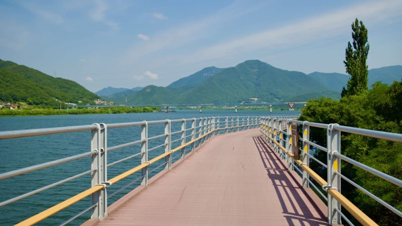 Nakdonggang Bike Path - Changnyeong Busan - Yangsan Water Culture Hall Boardwalk Bike Path 1