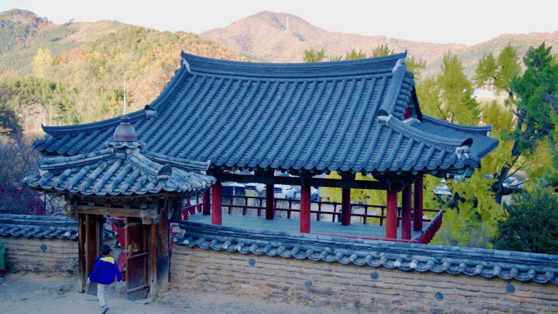 A picture of the front gate of Dodong Seowon Confucian Academy (도동서원) in Dalseong County, South Korea.