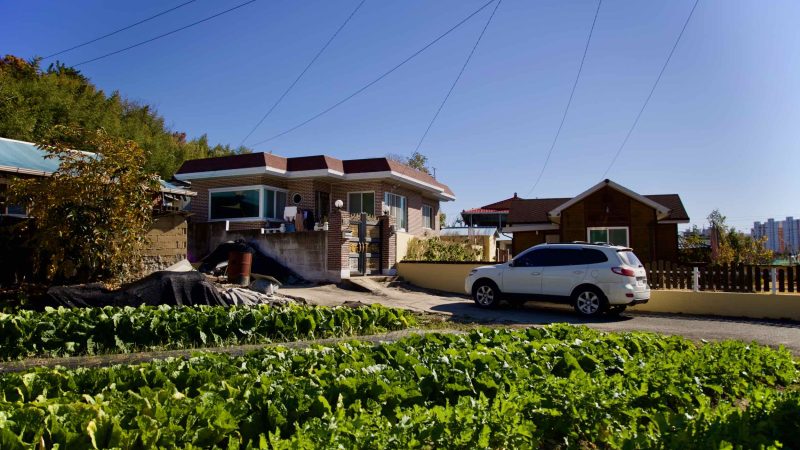 A picture of a farming community on the Nakdonggang Bike Path (낙동강자전거길) in Namji Town, Changnyeong County, South Korea.