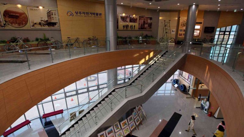 A picture of Sangju Bicycle Museum (상주자전거박물관) along the Nakdonggang Bike Path in Sangju City, South Korea.